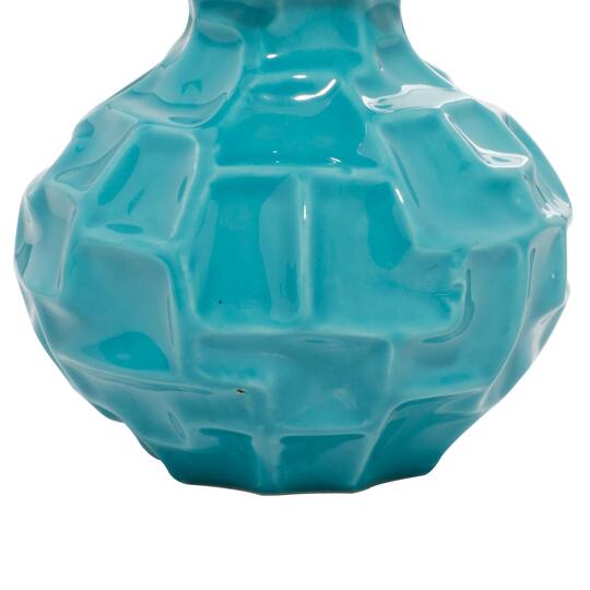 Blue Stoneware Modern Vase Set